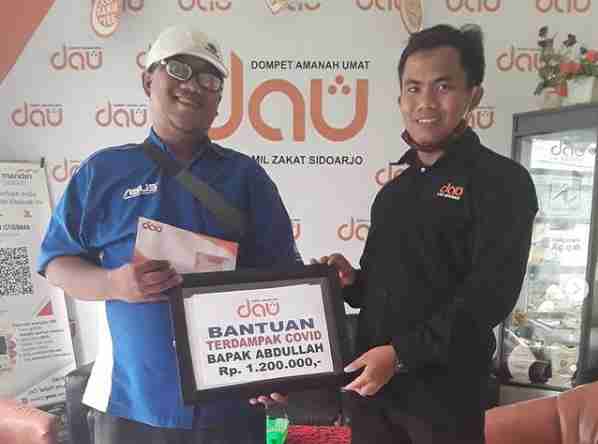 lazdau-Bantuan untuk bapak Syaifullah Supir Ojol dan Pekerja Freeline Percetakan