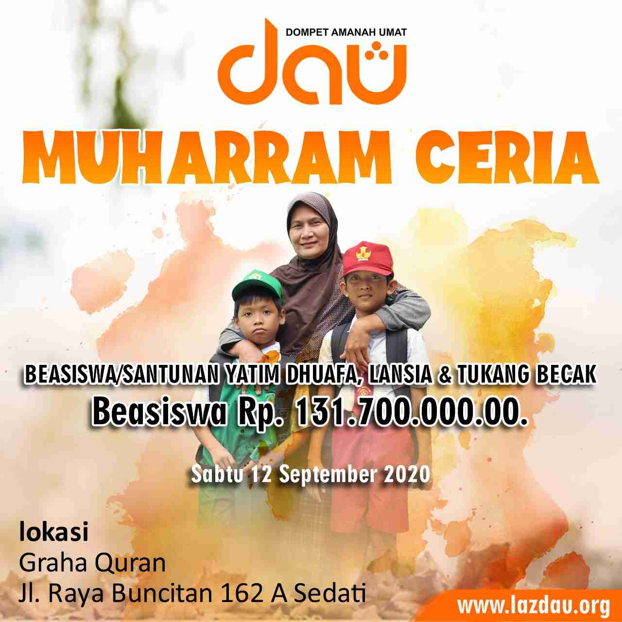 lazdau-Pembagian Santunan dan Beasiswa Yatim Dhuafa di Masa Pandemi 