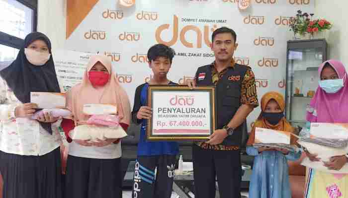 lazdau-Penyaluran Beasiswa untuk Yatim Dhuafa di tengah Pandemi Covid-19